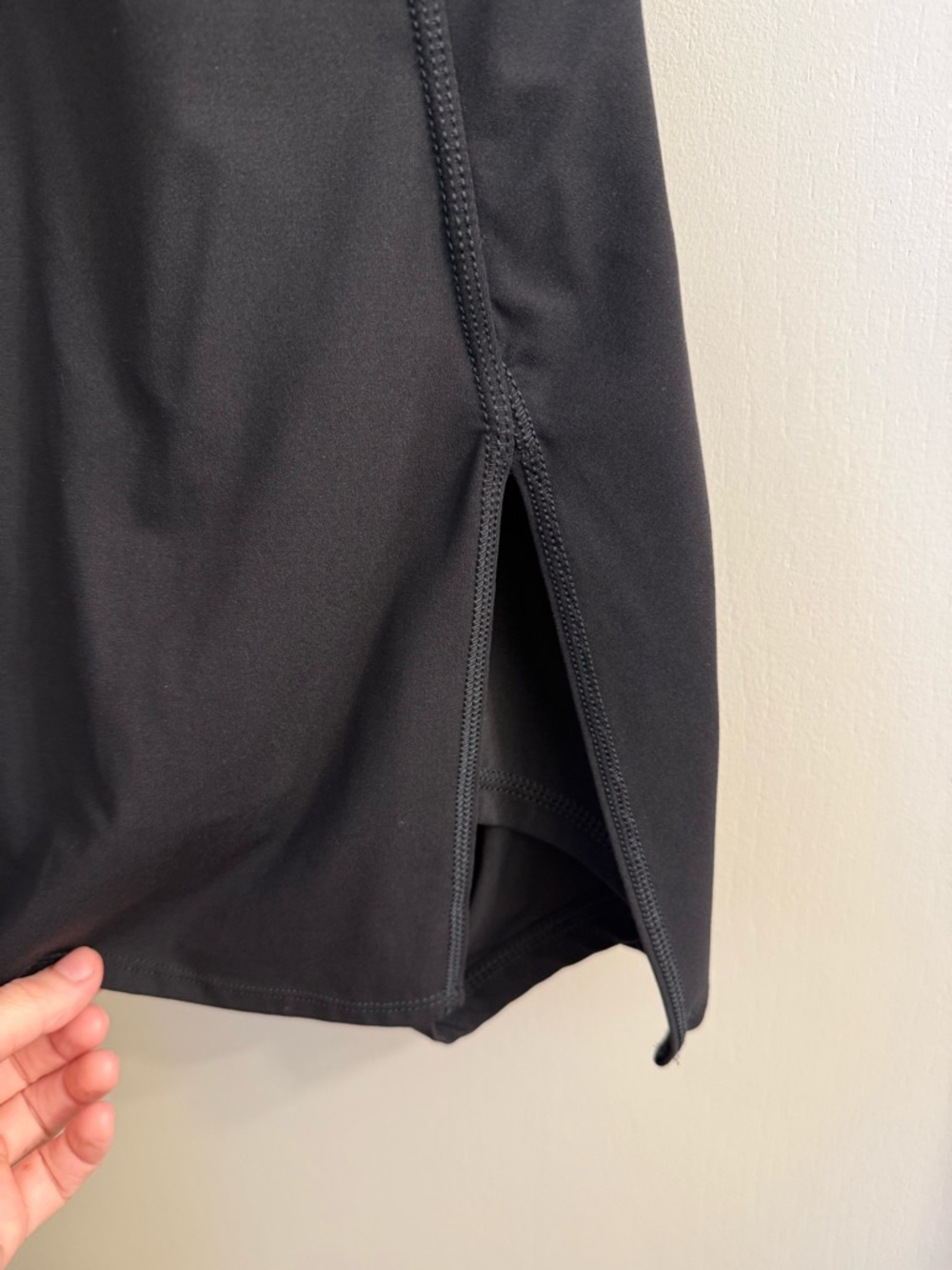 JoyLab Black Mini Skort Dress with Side Slit - Picture 2 of 8